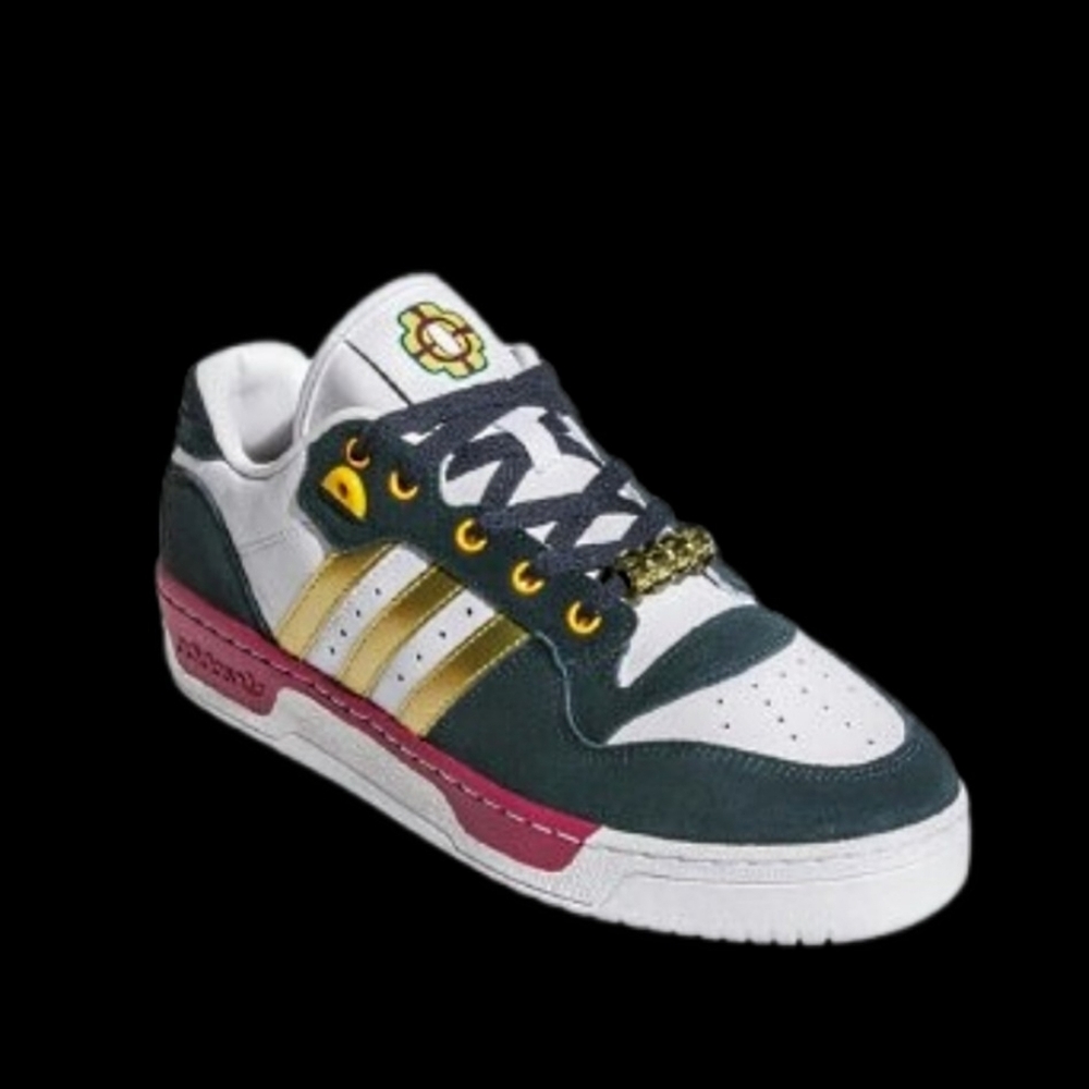 Adidas Rivalry Low Demon Slayer Tengen Mens Size 9.5 White Gold Pantone Navy
